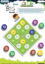 Grade 1 Math Worksheet - The Big Game